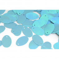 Пайетки россыпью арт.TBY-FLK677 14х29мм цв.017 голубой уп.50г