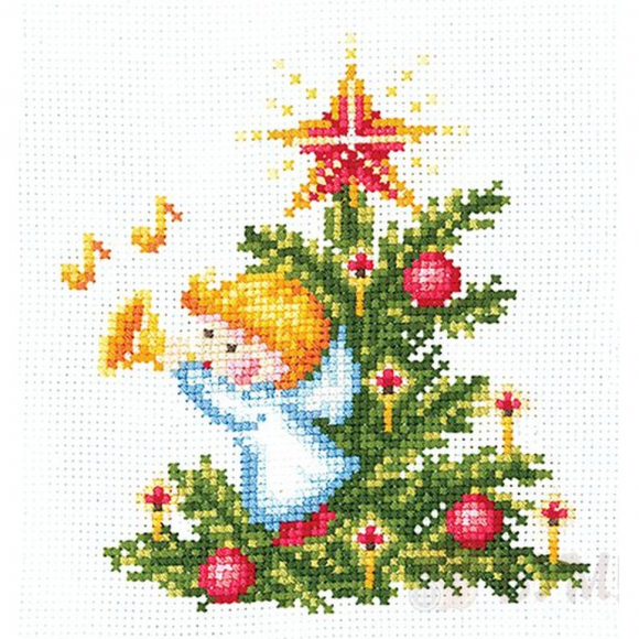 Набор для вышивания СДЕЛАЙ СВОИМИ РУКАМИ арт.С-29 С рождеством 14х15 см