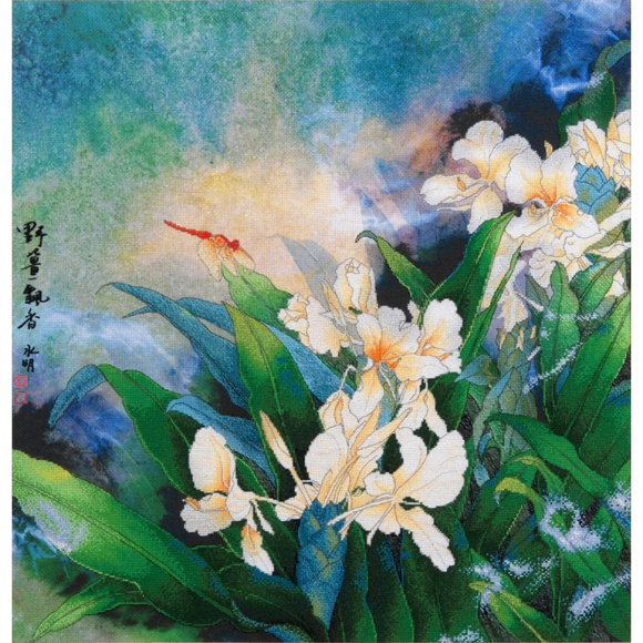 Набор для вышивания крестом XIU CRAFTS арт.2031201 Белая лилия 48х46 см