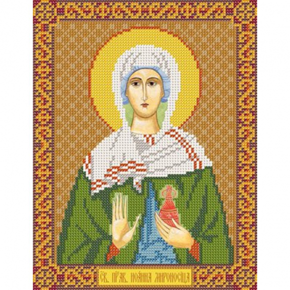 Набор для вышивания бисером НОВА СЛОБОДА арт.С9123 Св.Прав.Иоанна (Яна, Жанна) 18х23 см