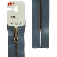 29286_Молния металл, AM, неразъёмная, на атласной тесьме, 4 мм, 18 см, цвет 2121, серый стальной