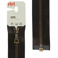 29305_Молния металл, AM, разъёмная 1 замок, на атласной тесьме, 4 мм, 65 см, цвет 2226, темный шоколад