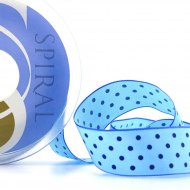 81518_Лента с рисунком SAFISA, 25 мм, 15 м, цвет 16, бирюзовый