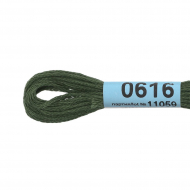 Нитки для вышивания Gamma мулине (0207-0819) 100% хлопок 24 x 8 м цв.0616 т.хаки