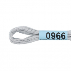 Нитки для вышивания Gamma мулине (0820-3070) 100% хлопок 24 x 8 м цв.0966 бл.серый