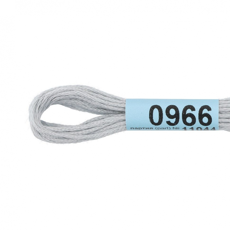 Нитки для вышивания Gamma мулине (0820-3070) 100% хлопок 24 x 8 м цв.0966 бл.серый
