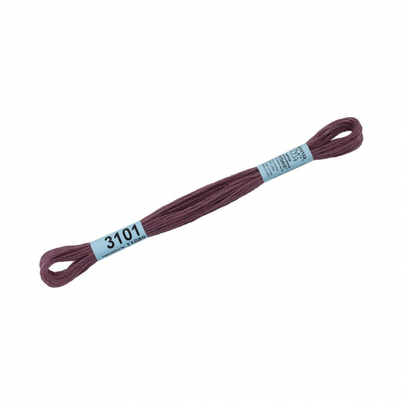 Нитки для вышивания Gamma мулине (3071-3172) 100% хлопок 24 x 8 м цв.3101 т.серо-сиреневый