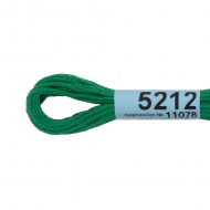 Нитки для вышивания Gamma мулине (3173-6115) 100% хлопок 24 x 8 м цв.5212 т.зеленый