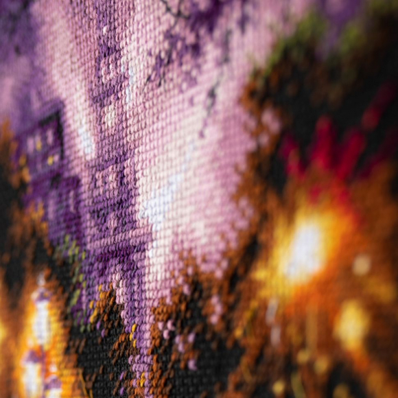 Набор для вышивания ЧУДЕСНАЯ ИГЛА PREMIUM арт.350-762 Огни ночного города 20х27 см