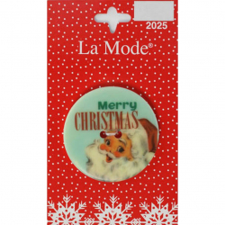 70581_Пуговица LA MODE CRISTMAS "Merry Christmas"