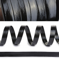 Бейка лаковая (иск.кожа) TBY.LBS10.1 10мм цв.черный уп.50м