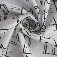 Ткань батист 73 г/м? 100% хлопок шир.145 см арт.Р.15535.02 цв.02 белый уп.25м