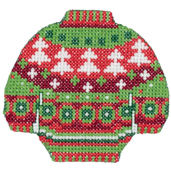Набор для вышивания KLART арт. 8-396 Свитер с елками 9х8 см