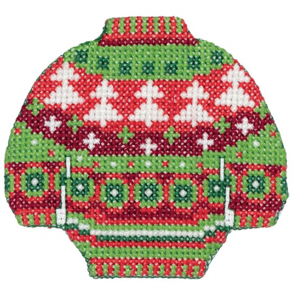 Набор для вышивания KLART арт. 8-396 Свитер с елками 9х8 см