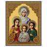 Картина 5D мозаика с нанесенной рамкой Molly арт.KM0716 Вера, Надежда, Любовь и матерь их София (15 Цв.) 40х50 см