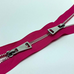 Молния трактор №5 Premium два замка 95см никель D354 фуксия