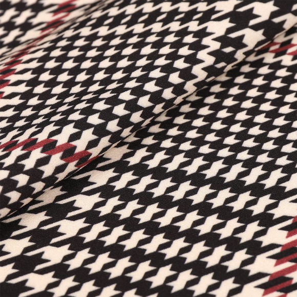 Ткань Барби 200 г/м? 95% полиэстер, 5% лайкра шир.148 см арт.Bar.pr.0419.2 цв.02 гусиная лапка рул.25м