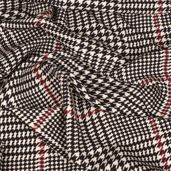 Ткань Барби 200 г/м? 95% полиэстер, 5% лайкра шир.148 см арт.Bar.pr.0419.2 цв.02 гусиная лапка рул.25м