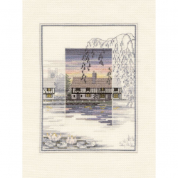 Набор для вышивания DERWENTWATER DESIGNS арт.TWL07 Lily Pond Cottage 20х14 см