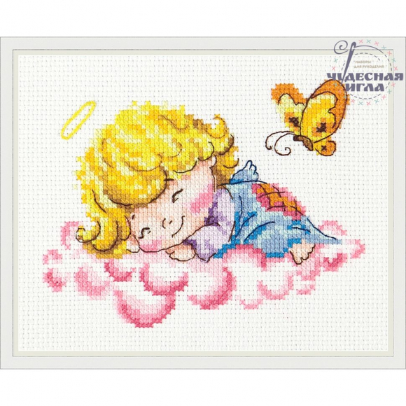 Набор для вышивания ЧУДЕСНАЯ ИГЛА арт.35-10 Милый ангелочек 14х10 см