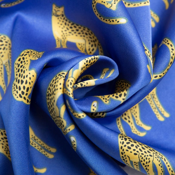 Ткань шелк Армани 90 г/м? 97% пэ, 3% спандекс шир.148 см арт.Р.50534.04 голубой рул.25м