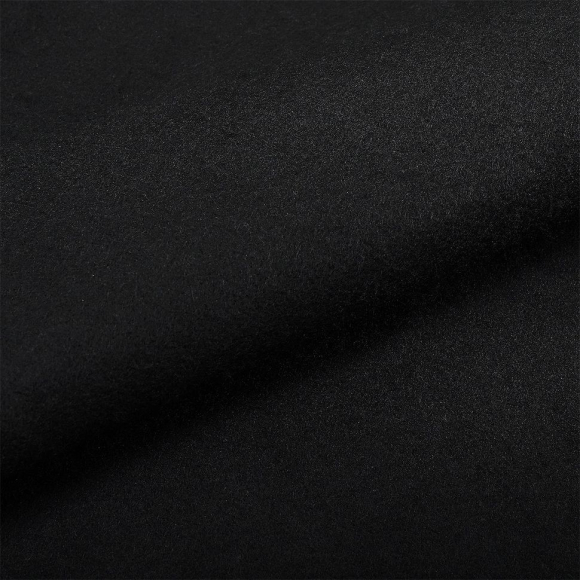 Ткань трикотаж Футер 3х нитка начес хлопок 320г пенье 185см черный рул.30-60м рул.30-60м