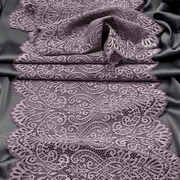 Кружево-стрейч KRUZHEVO арт.TBY.40992 шир.225мм цв.620 морской туман уп.25м Кружево-стрейч KRUZHEVO арт.TBY.40992 шир.225мм цв.620 морской туман уп.25м