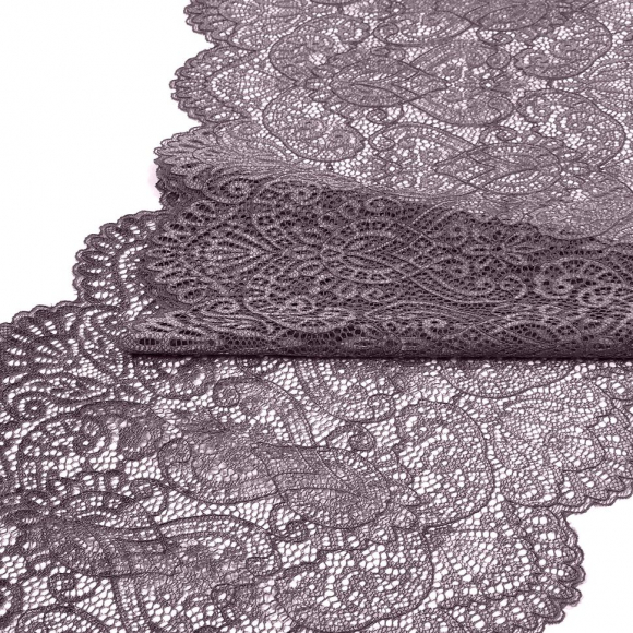 Кружево-стрейч KRUZHEVO арт.TBY.40992 шир.225мм цв.620 морской туман уп.25м Кружево-стрейч KRUZHEVO арт.TBY.40992 шир.225мм цв.620 морской туман уп.25м