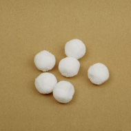 Помпоны TBY из пряжи 1,1г/шт арт.BYG25 25мм цв.белый уп. 100шт