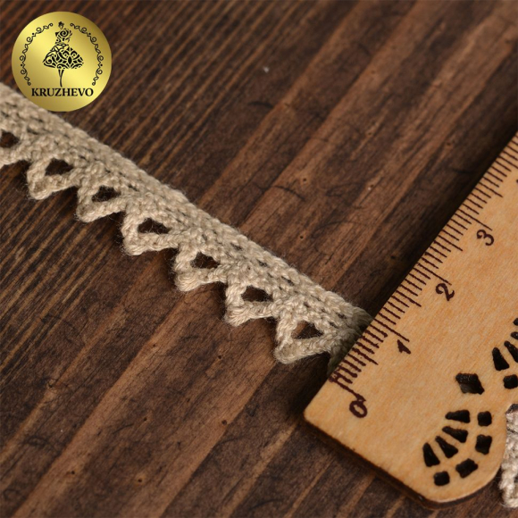 Тесьма вязаная KRUZHEVO 10мм TBY-5036.36 цв.36 св.бежевый уп.10м