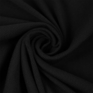Ткань трикотаж Кашкорсе 70%хл 25%пэ 5%спан 250г 130см черный уп.3м