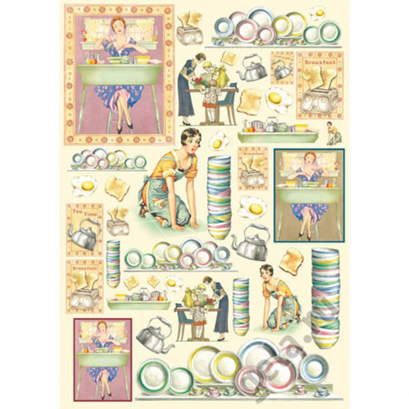 Карта для декупажа "Кухня"