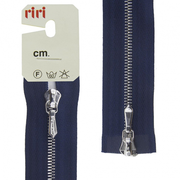 137540_Молния металл, Ni, слайдер Tropf, 4 мм, разъёмная двухзамковая, 90 см, цвет 2626, кобальт синий