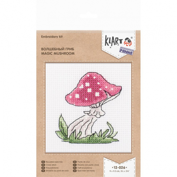 Набор для вышивания KLART арт. 12-026 Волшебный гриб 9х9,5 см