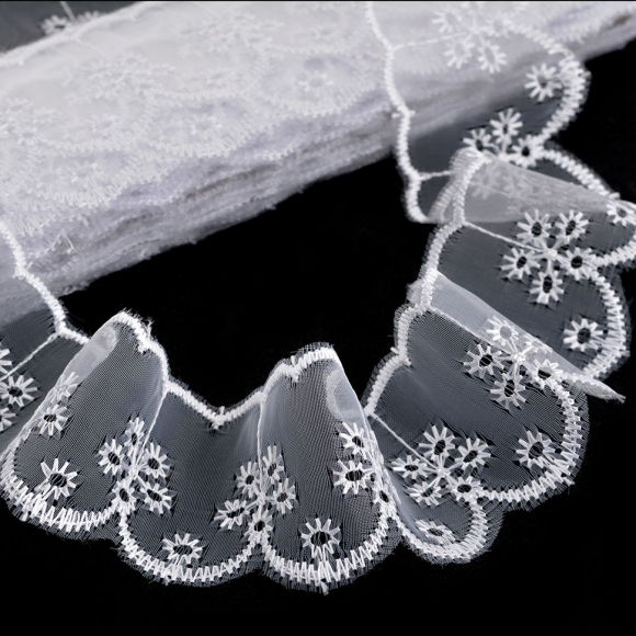 Кружево капрон KRUZHEVO арт.TBS.D1996S шир.42мм цв.01 белый уп.13,7м Кружево капрон KRUZHEVO арт.TBS.D1996S шир.42мм цв.01 белый уп.13,7м