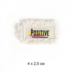 Аппликации пришивные арт.TBY.2383 Positive 4х2,5см уп.20 шт