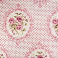 Ткань ранфорс Медальон, арт.WH 12260-v23, 130г/м?,100% хлопок, шир.240см, цв.коралл,  уп.10м