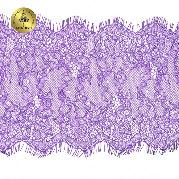 Кружево реснички KRUZHEVO арт.TBY A88 шир.170мм цв.A0507 сиреневый неон уп.3м Кружево реснички KRUZHEVO арт.TBY A88 шир.170мм цв.A0507 сиреневый неон уп.3м