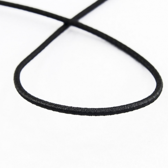 Резинка шляпная PEGA, цвет черный, 2 мм