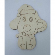 119694_Подвеска "Cобачка новогодняя с леденцом"