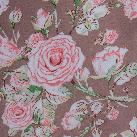 Ткань шелк Армани 90 г кв.м 97% полиэстер, 3% спандекс шир.145см арт.Р.28351.02 цв.02 кофейный рул.30м