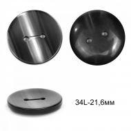 Пуговицы пластиковые TBY 2119 цв.2 черный/серый 34L-21,6мм, 2 прокола,36шт