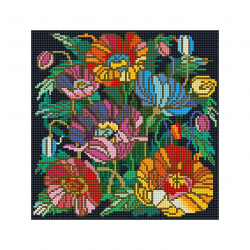 Картина мозаикой Molly арт.KM1052 Цветочная фантазия (28 цветов) 30х30 см