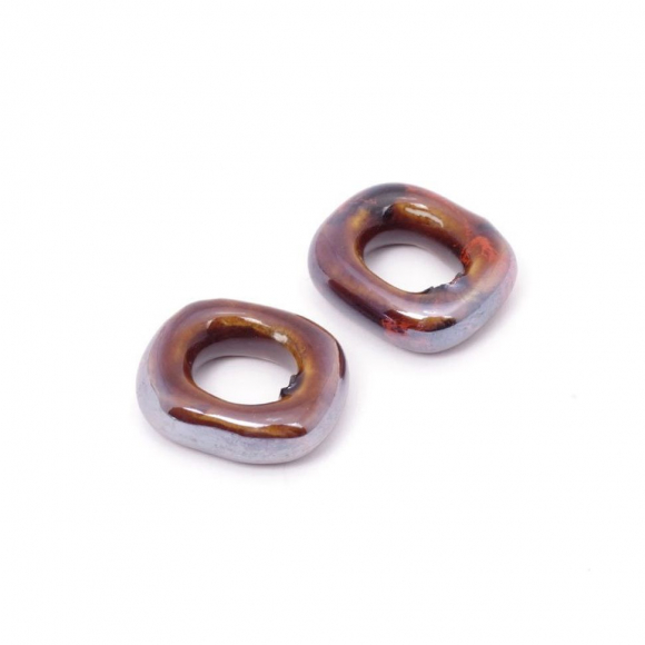 Бусины керамические TESОRO арт.TS-392 цв.002 18х15х5 мм