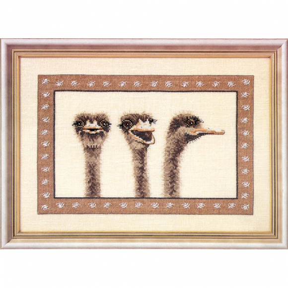 Набор для вышивания OEHLENSCHLAGER арт.99508 Страусы 27х38 см