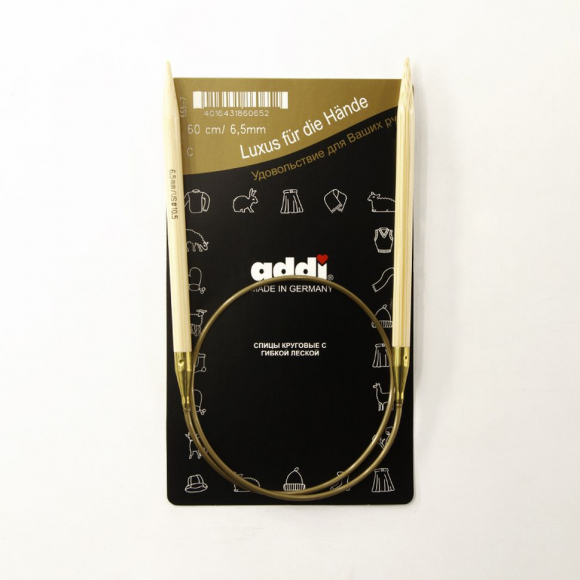 157715_Спицы, круговые, бамбук addiNature BAMBOO №6,5, 60 см