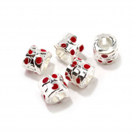 Бусины металлические с эмалью арт.PN-F51 8х10мм, in ? 5мм