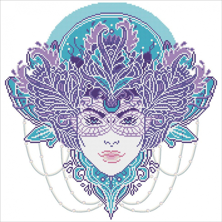 Кристальная мозаика на холсте ФРЕЯ арт.ALV-113 Богемный стиль 50х50 см