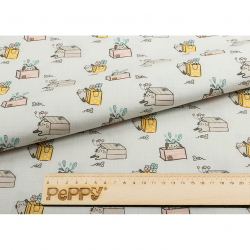 Ткани для пэчворка в рулонах МАРТОВСКАЯ ПЕСНЯ 112 см 100% хлопок (в метрах) МП-12 серый