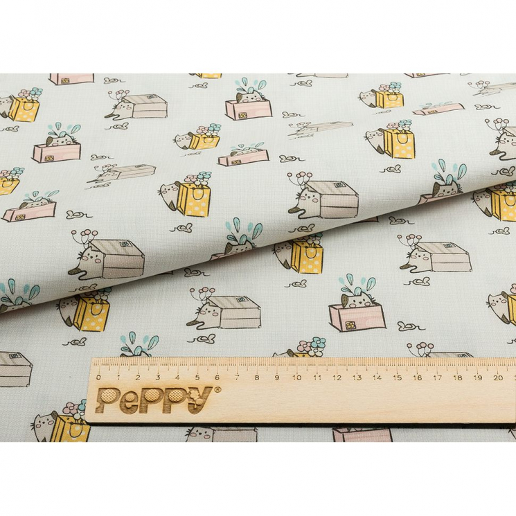 Ткани для пэчворка в рулонах МАРТОВСКАЯ ПЕСНЯ 112 см 100% хлопок (в метрах) МП-12 серый